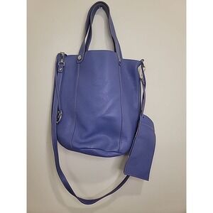 Faiez Halabi Pebbled Leather Shoulder Hobo Bag‎ Black Blue Bueno Aires